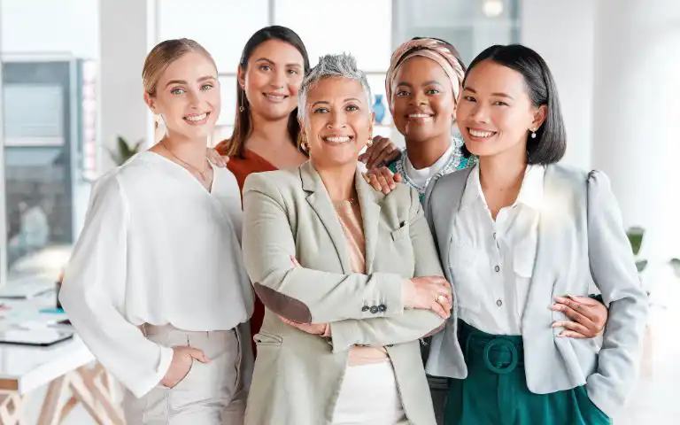 Divers group of women in business